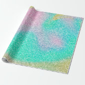 Magische Iridescent Glitzer Holographic Image Geschenkpapier (Ungerollt)
