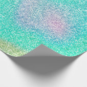 Magische Iridescent Glitzer Holographic Image Geschenkpapier (Ecke)