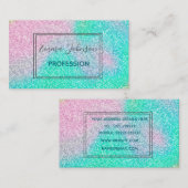 Magische Iridescent Glitzer Holographic Image Visitenkarte (Vorne/Hinten)