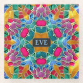 Magische Juwelen - Hübsche Edelsteine mit Namen /  Glasuntersetzer (Vorderseite)