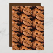 Magische Kaffeebohnen Erden Farbe braun Gold Einladung (Vorne/Hinten)