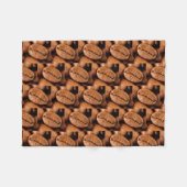 Magische Kaffeebohnen Fleecedecke (Vorderseite (Horizontal))