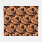 Magische Kaffeebohnen Fleecedecke (Vorderseite (Horizontal))
