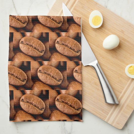 Magische Kaffeebohnen Geschirrtuch (Viertel Falte)