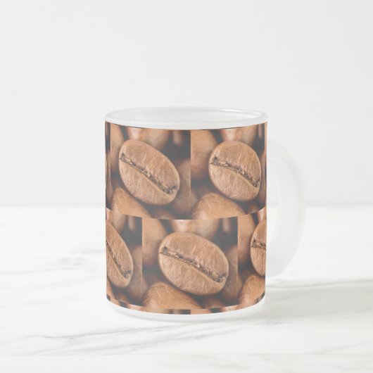 Magische Kaffeebohnen Mattglastasse (VorderseiteRechts)