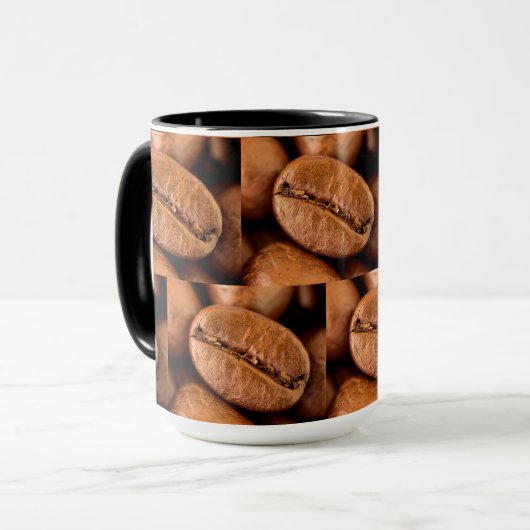 Magische Kaffeebohnen Tasse (Vorderseite Links)