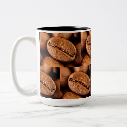 Magische Kaffeebohnen Zweifarbige Tasse (Links)