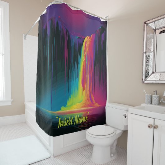 Magische Kaskade, fesselnde Ruhe Duschvorhang (Beispiel)