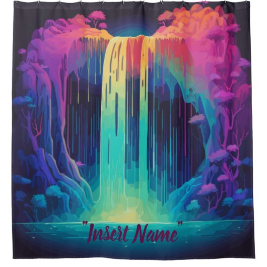 Magische Kaskade, fesselnde Ruhe Duschvorhang (Vorderseite)