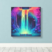 Magische Kaskade, fesselnde Ruhe Leinwanddruck (Insitu (Holzboden))