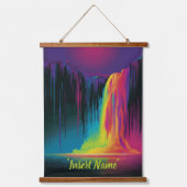 Magische Kaskade, fesselnde Ruhe Wandteppich Mit Holzrahmen (Vorderseite)