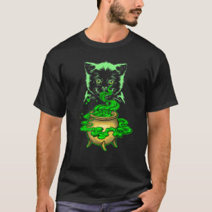 Magische Katze Hexenkult Alchemy Wicca Hexerei T-Shirt