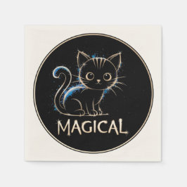 Magische Katze Serviette