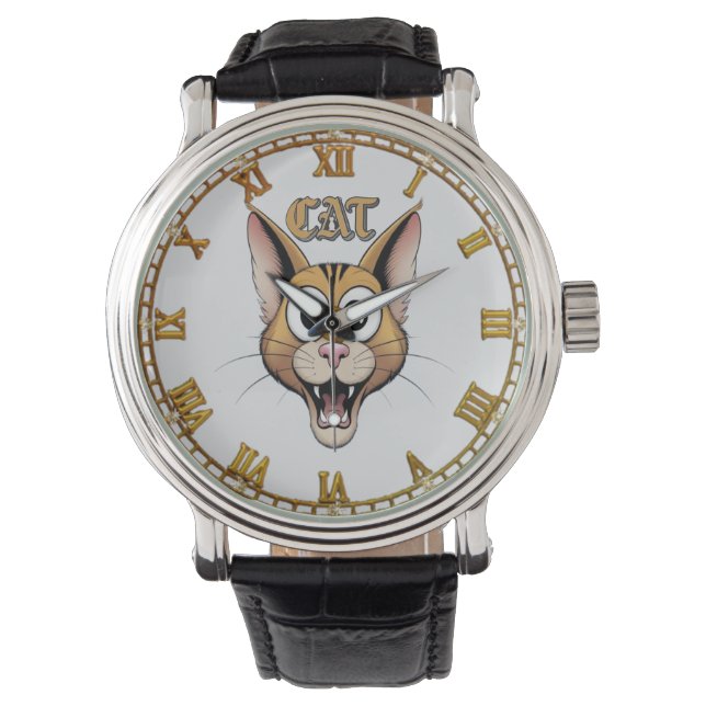 Magische Katzen Armbanduhr (Vorderseite)