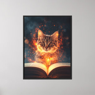 Magische Katzenwandkunst Leinwanddruck
