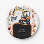 Magische Kinder Bau Geburtstag Pappteller (Vorderseite)