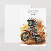 Magische Kinder-Motorrad Geburtstag Dankeskarte (Vorne/Hinten)