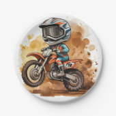 Magische Kinder-Motorrad Geburtstag Pappteller (Vorderseite)