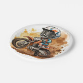 Magische Kinder-Motorrad Geburtstag Pappteller (Schrägansicht)