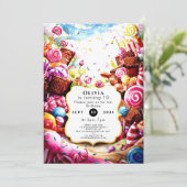 Magische Kinderkrippe zum Geburtstag Einladung (Stehend Vorderseite)