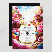 Magische Kinderkrippe zum Geburtstag Einladung (Vorne/Hinten)