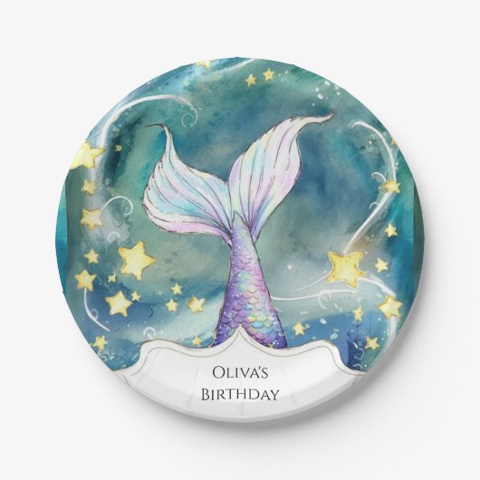 Magische Kindermädchen Geburtstag Pappteller (Vorderseite)