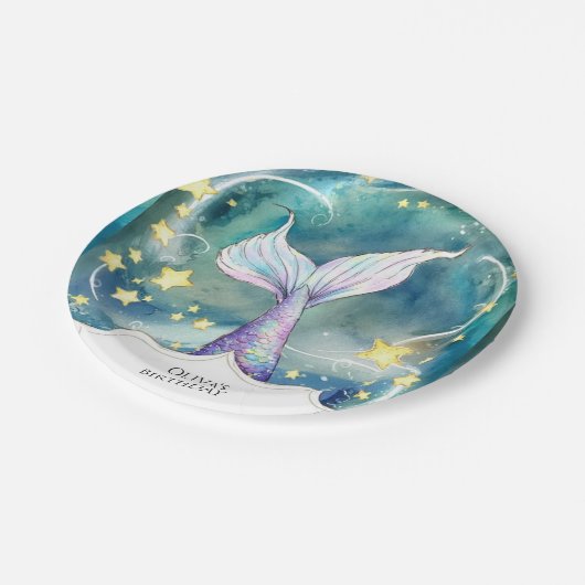 Magische Kindermädchen Geburtstag Pappteller (Schrägansicht)