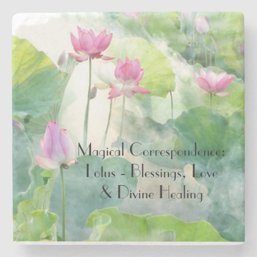 Magische Korrespondenz Coster: Lotus Steinuntersetzer (Vorderseite)