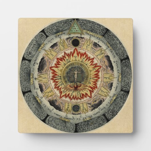 Magische kosmische Rose Mandala Fotoplatte (Vorderseite)