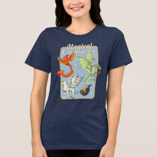 Magische Kreaturen Vintage Grafik Tri-Blend Shirt