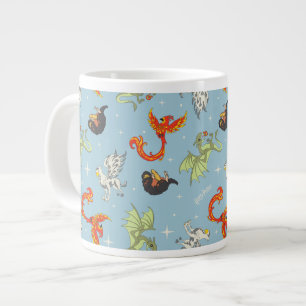 Magische Kreaturen Vintage-Muster Jumbo-Tasse