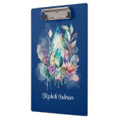 Magische Kristalle Boho Navy Dreamcatcher Klemmbrett (Links)