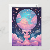 Magische Kristallkugel Postkarte (Vorne/Hinten)