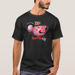 Magische Kuh Rosa Mit Blumen T-Shirt
