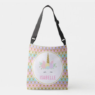 Magische kundengerechte Regenbogen-Einhorn-Tasche Tragetaschen Mit Langen Trägern