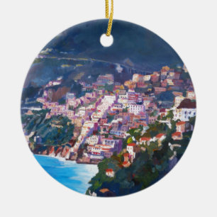 Magische Küstenlinie und Landschaft in Amalfi, Keramikornament