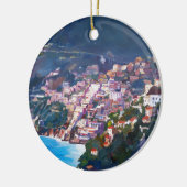 Magische Küstenlinie und Landschaft in Amalfi, Keramikornament (Links)