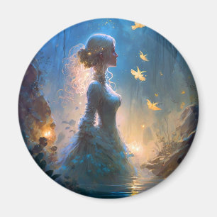 Magische Lady in Water Fantasy Art Magnet