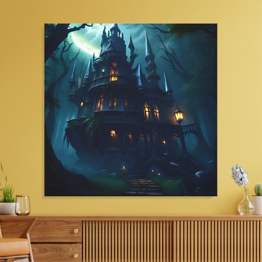 Magische Landschaft des gotischen Arkans 1 Leinwanddruck (Insitu (Wohnzimmer))