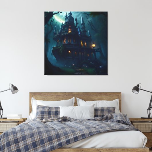 Magische Landschaft des gotischen Arkans 1 Leinwanddruck (Insitu (Schlafzimmer))