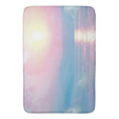 Magische Landschaft in rosa Sonnenuntergang Badematte (Vorderseite Vertikal)