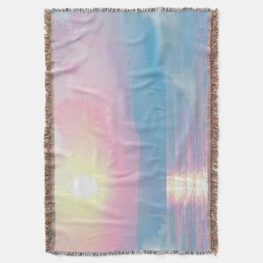 Magische Landschaft in rosa Sonnenuntergang Decke (Vorderseite Vertikal)