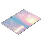 Magische Landschaft in rosa Sonnenuntergang Notizblock (Linke Seite)