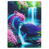 Magische Landschaft Wasserfall und Blume Zwei Klemmbrett (Rückseite)