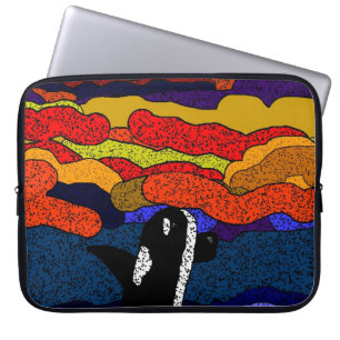 Magische Laptophülse des Killerwalsonnenuntergang Laptopschutzhülle