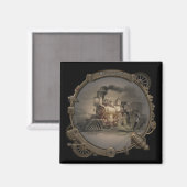 Magische Laterne - Steamphanorahmen. Magnet (Vorderseite/Rückseite)