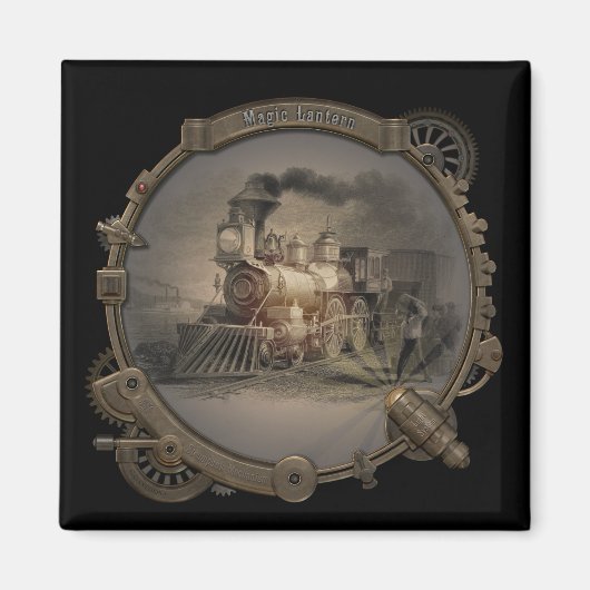 Magische Laterne - Steamphanorahmen. Magnet (Vorne)