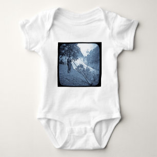 Magische Laternen-Dia-Alpen-Horn-Vintages Baby Strampler