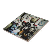 Magische Laternen-Dia der Regenschirm-Maler altes Fliese (Seite)