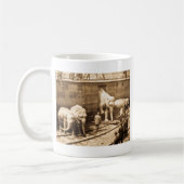 Magische Laternen-Dia Ringling Bros Elefant-Zug Kaffeetasse (Links)